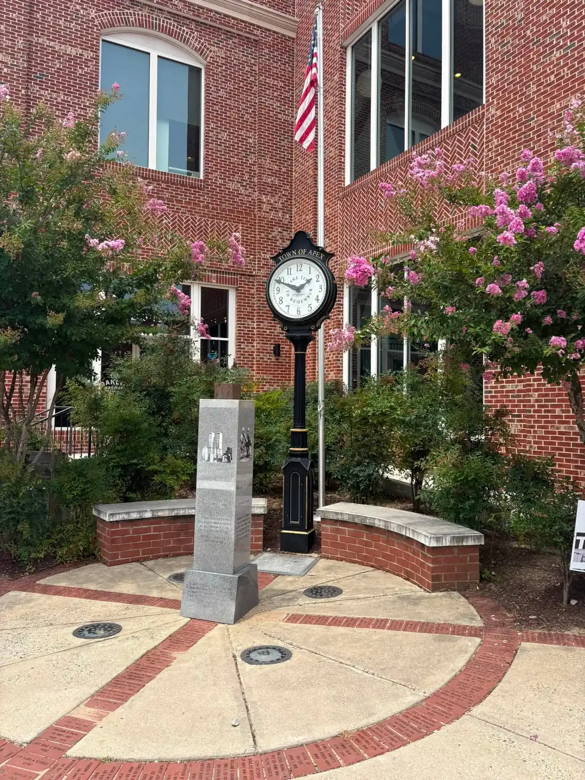 The Service Memorial at Saunders and North Salem streets in downtown Apex.